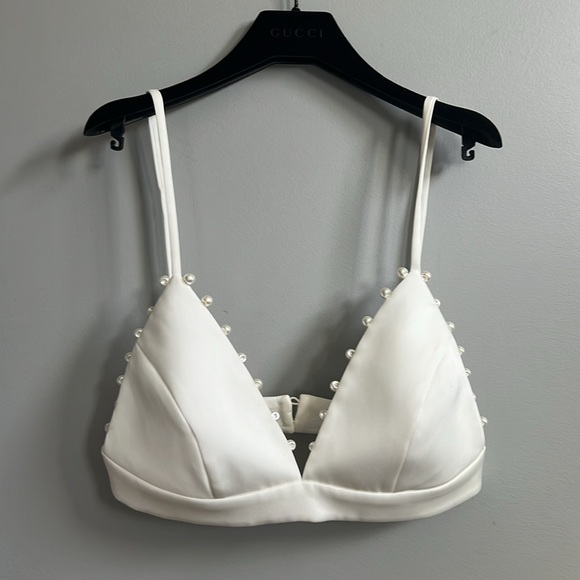 Nadine Merabi pearl bra top S/M - Picture 5 of 7